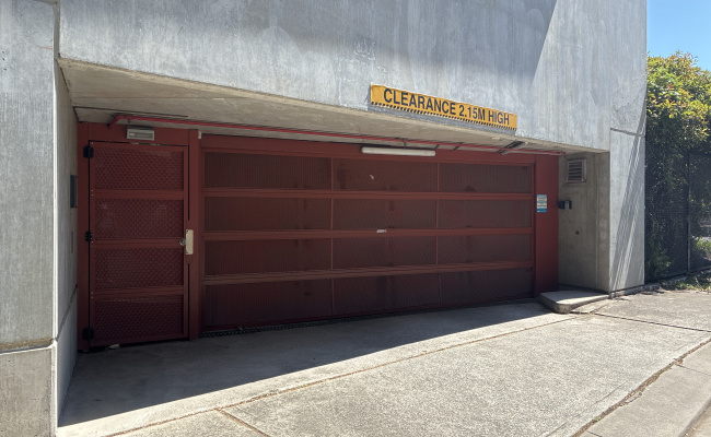 Car stacker space in cool convenient silo building