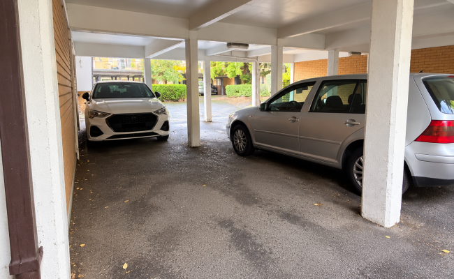 Undercover parking on Haines Street in North Melbourne Victoria