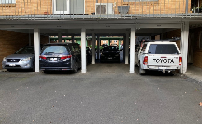 Undercover parking on Haines Street in North Melbourne Victoria