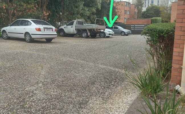 Driveway parking on Haines Street in North Melbourne Victoria Driveway parking on Haines Street in North Melbourne Victoria