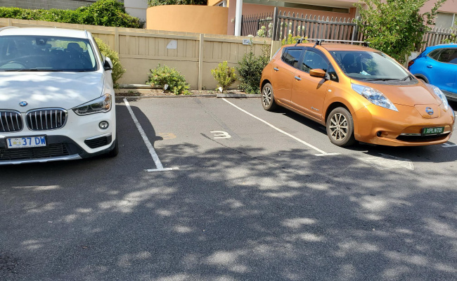 Outside parking on Hampden Road in Battery Point Tasmania Outside parking on Hampden Road in Battery Point Tasmania