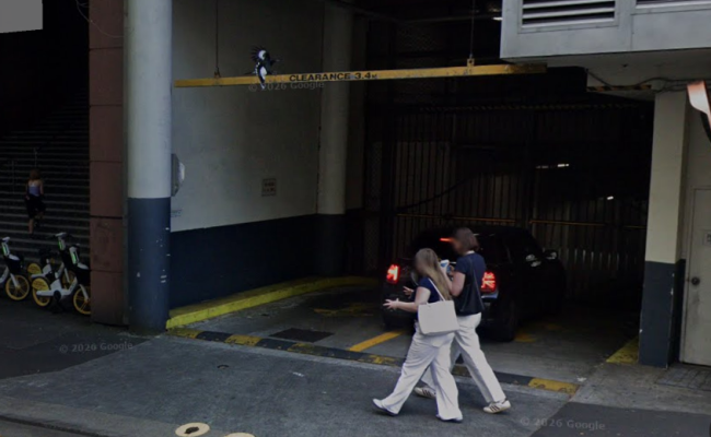 Security underground parking opposite Central station next to UTS