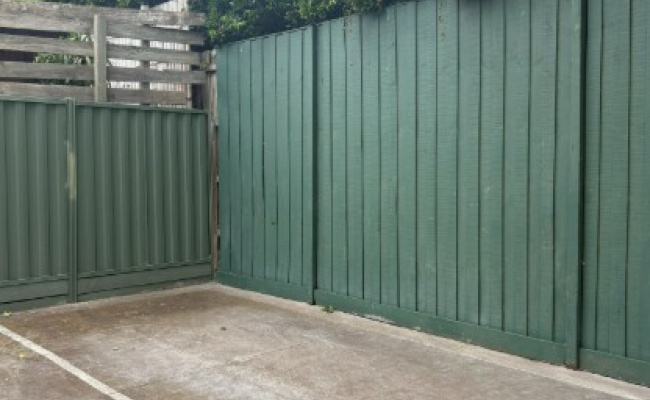 Private, hidden but easy access parking space