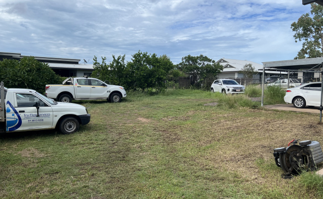 Great parking space in huge open backyard with security cameras for safety, privacy and secure park.