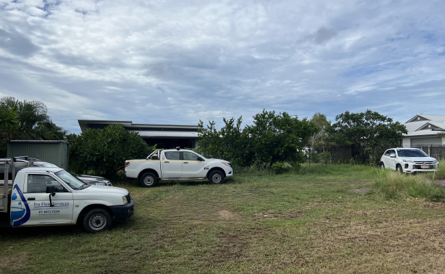 Great parking space in huge open backyard with security cameras for safety, privacy and secure park.