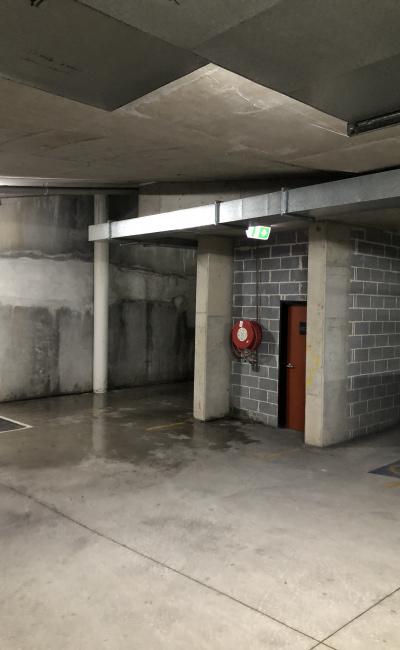 Secure underground parking in the heart of Newtown.
