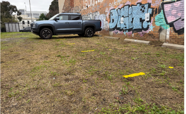Outdoor lot parking on King Street in West Melbourne Victoria Outdoor lot parking on King Street in West Melbourne Victoria