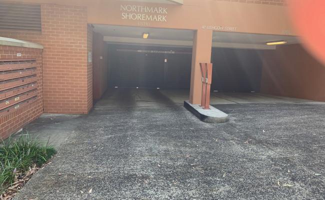 Large secure space in indoor lot, 4 minutes walk to St Leonards Station & Crows Nest Metro.