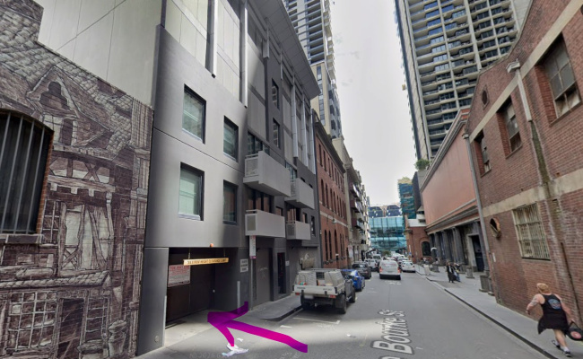 Indoor lot parking on Little Bourke Street in Melbourne Victoria Indoor lot parking on Little Bourke Street in Melbourne Victoria