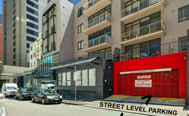 Indoor lot parking on Little Lonsdale Street in Melbourne Central Business District Victoria Indoor lot parking on Little Lonsdale Street in Melbourne Central Business District Victoria