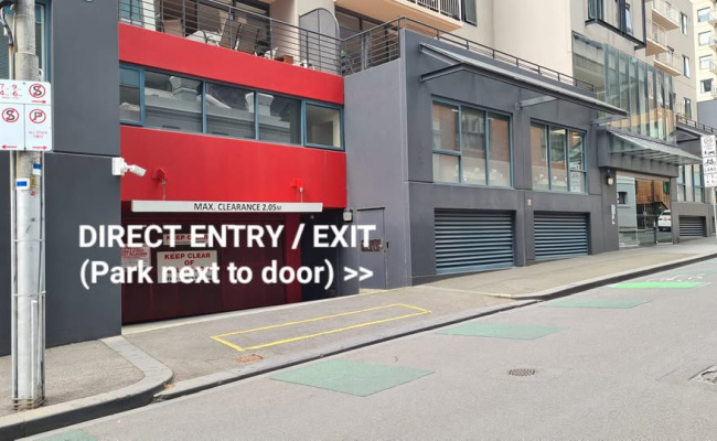 Indoor lot parking on Little Lonsdale Street in Melbourne Central Business District Victoria