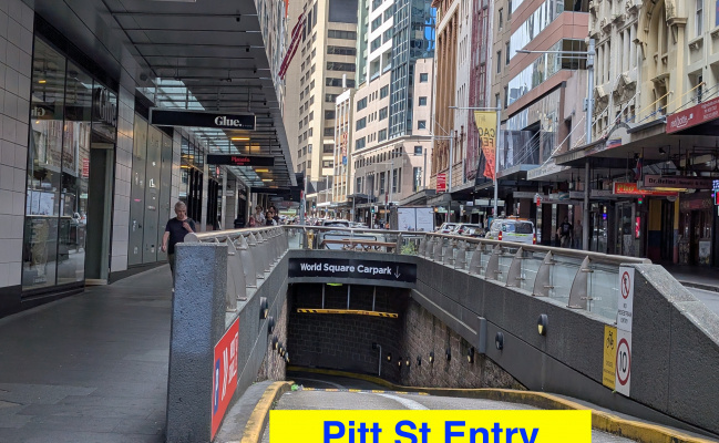 Undercover parking on Liverpool Street in Sydney New South Wales Undercover parking on Liverpool Street in Sydney New South Wales