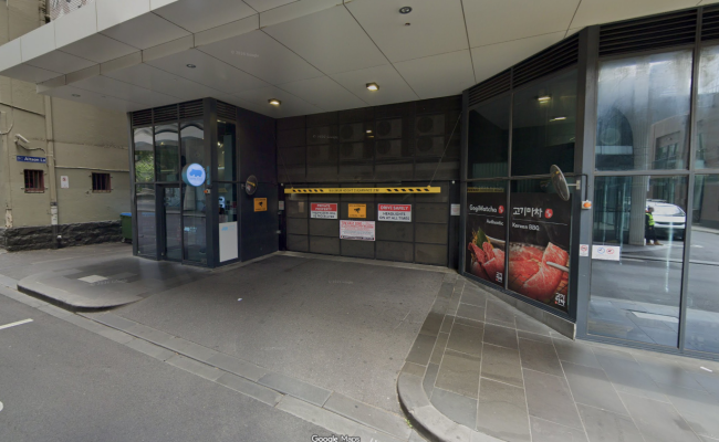 Indoor lot parking on Little Lonsdale Street in Melbourne Victoria Indoor lot parking on Little Lonsdale Street in Melbourne Victoria