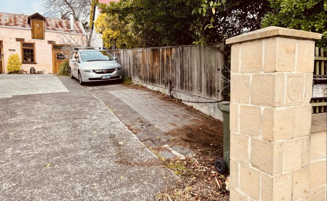 Driveway parking on Macquarie Street in Hobart Tasmania