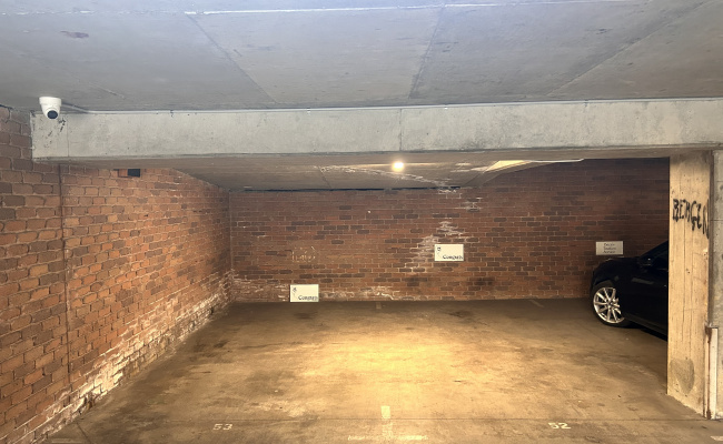 Secure parking lot on Marion Lane in Fitzroy, 50m from the 86 & 96 trams, 24/7 access via remote.