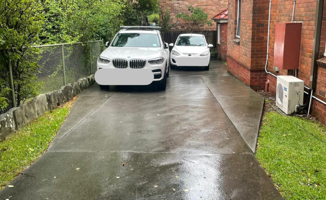 Driveway parking on Moodie Street in Cammeray New South Wales Driveway parking on Moodie Street in Cammeray New South Wales