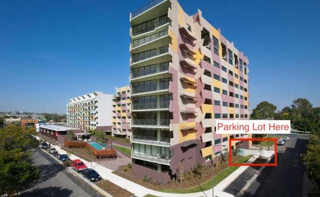 Indoor lot parking on Musgrave Street in West End Indoor lot parking on Musgrave Street in West End
