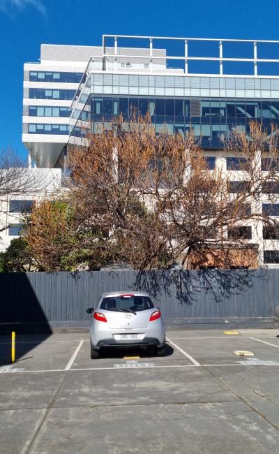 Parking space, bollard protected, close to CBD, St Vincent's Hospital,  Eye and Ear Hospital,  ACU.
