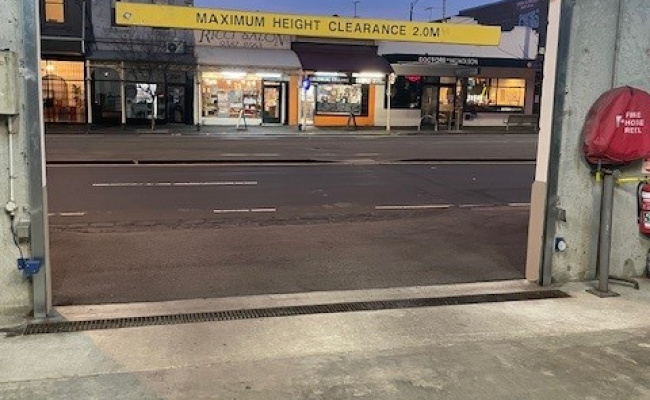 Secure, easy to access parking, close to CBD, opposite the no. 96 tram stop