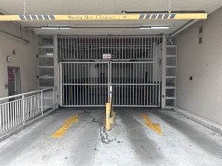 Parking in the secured garage of the building