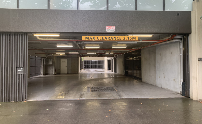 Convenient parking near two train stations