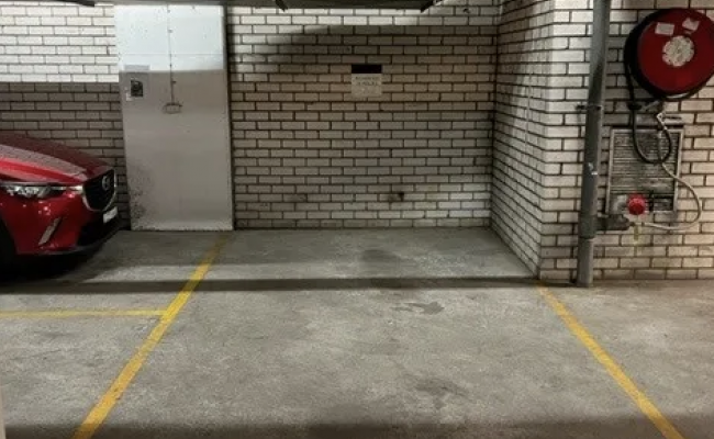 Secure garage car park with fob