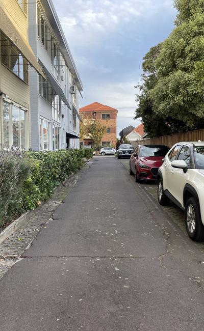 Open private car space located near the beach
