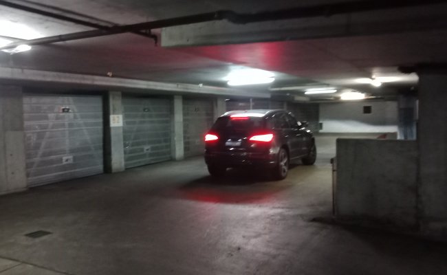 Lock up garage parking on Pitt Street in Sydney Central Business District New South Wales Lock up garage parking on Pitt Street in Sydney Central Business District New South Wales