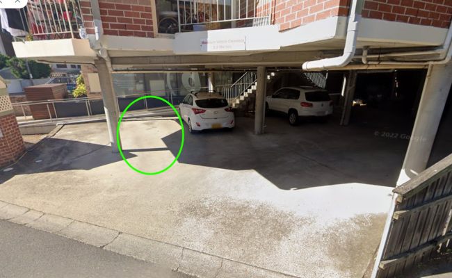 Private covered parking