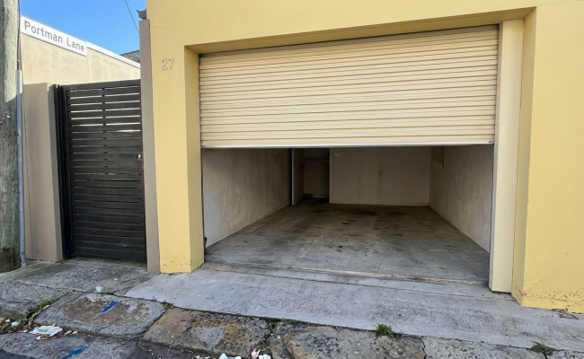 Lock up garage parking on Portman Street in Zetland New South Wales Lock up garage parking on Portman Street in Zetland New South Wales