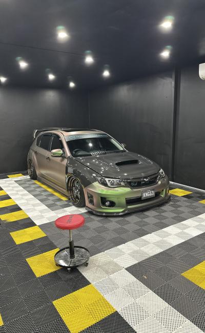 2 parking spots inside a secured warehouse