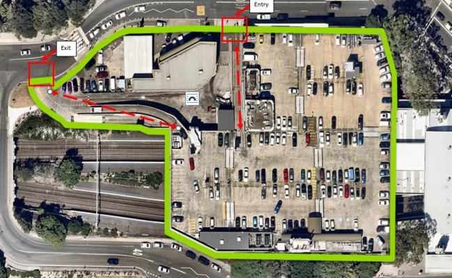 Kogarah Town Centre Rooftop Car Parking Closed to Train Station Available 24/7