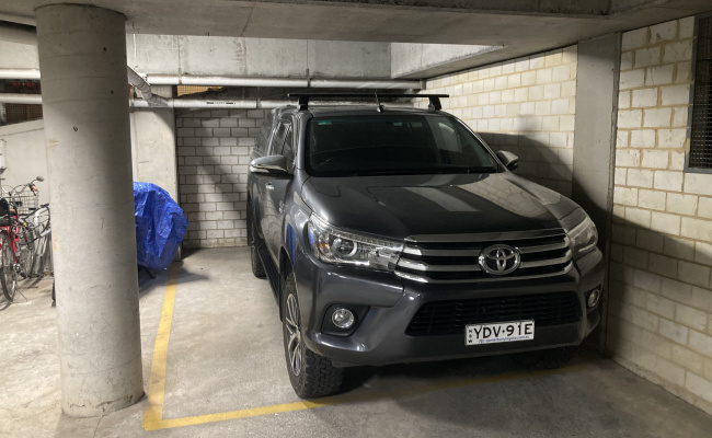 Great secure parking space in single level underground residential carpark in Redfern v.close to CBD