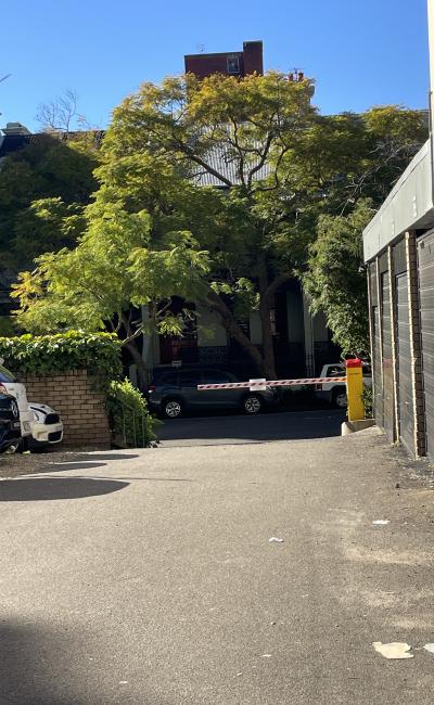Driveway parking on Roslyn Gardens in Elizabeth Bay New South Wales Driveway parking on Roslyn Gardens in Elizabeth Bay New South Wales