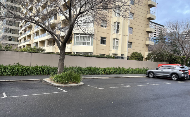 Outside parking on Saint Kilda Road in Melbourne Central Business District Victoria Outside parking on Saint Kilda Road in Melbourne Central Business District Victoria
