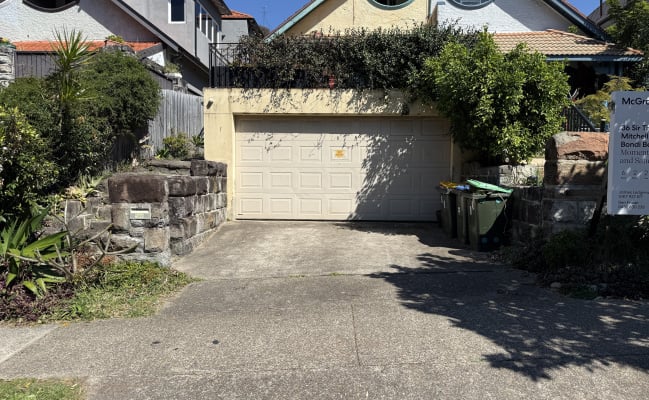 Driveway parking on Sir Thomas Mitchell Road in Bondi Beach New South Wales