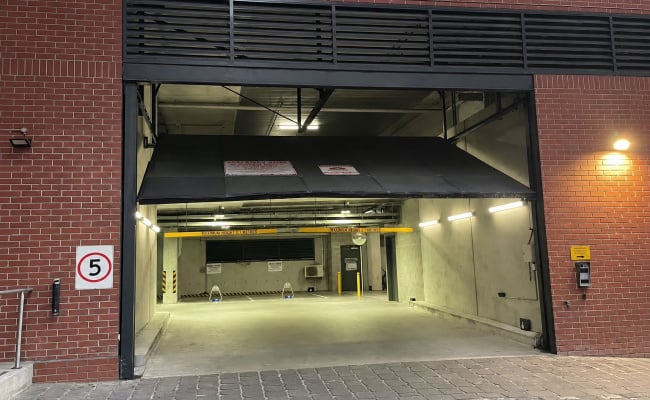 Indoor lot parking on Spencer Street in West Melbourne Victoria