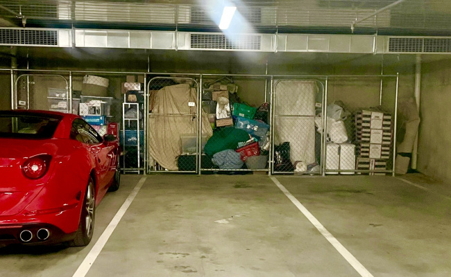 Secured indoor reserved parking space on St Kilda Road
