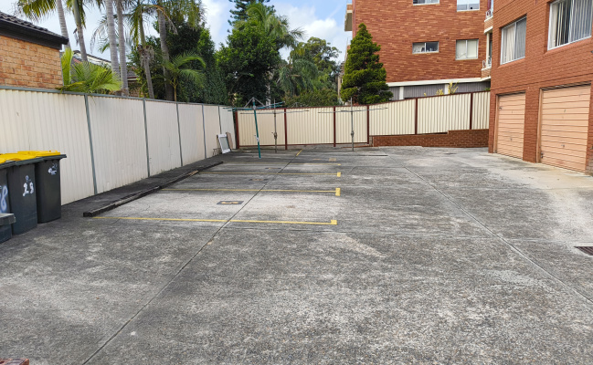 Convenient secure outdoor lot parking.