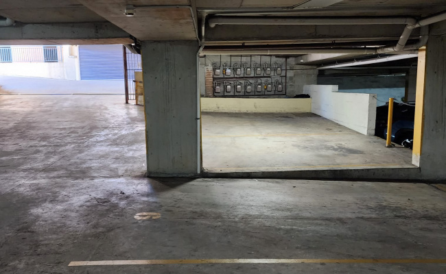 Large single underground space 2.8X6.0m only 500m walk to Strathfield Station. Undercover & spacious
