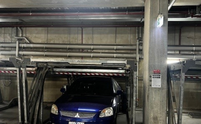 South Yarra indoor parking space, security monitored.