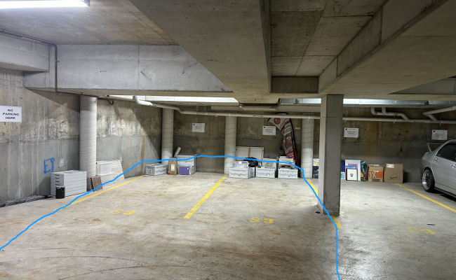 Indoor secure car space one or two