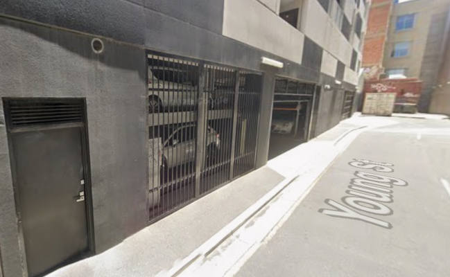 Stacker parking in Waymouth St Adelaide