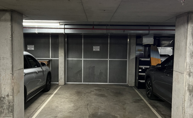 Secure building car space.