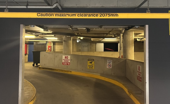 Secure underground CBD car park, just off Rundle Street